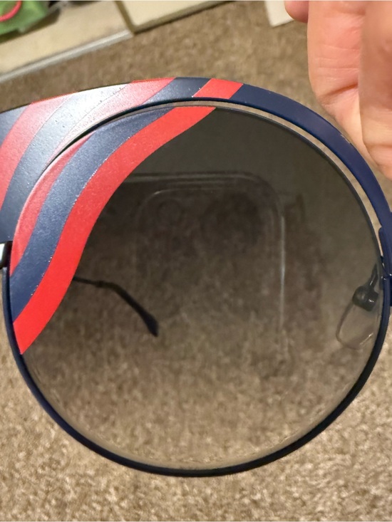 FENDI HYPNOSHINE FF0215S Dark Matte Blue Red Wave Metal Sunglasses Cat Eye 0215 main image 12